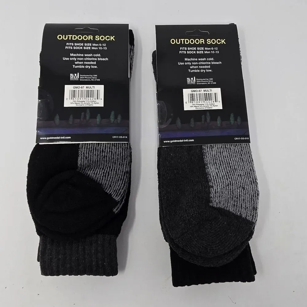 2 Pair Chestnut Ridge Mens Boot Socks Fits Shoe Size 6-12 Outdoor Hiking New‎